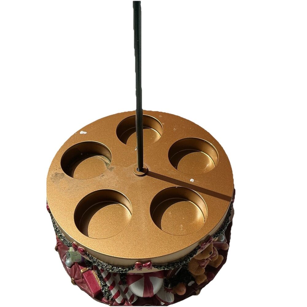 PartyLite 2003 Glowing Christmas Tree Tealight Carousel Candle Holder w/ Box - Picture 3 of 6